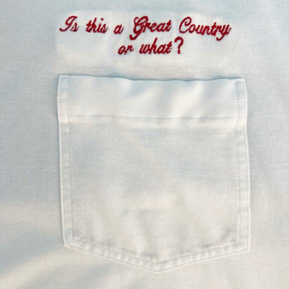 90s Is This a Great Country or What? polo shirt 1990s vintage - Picture 2 of 7